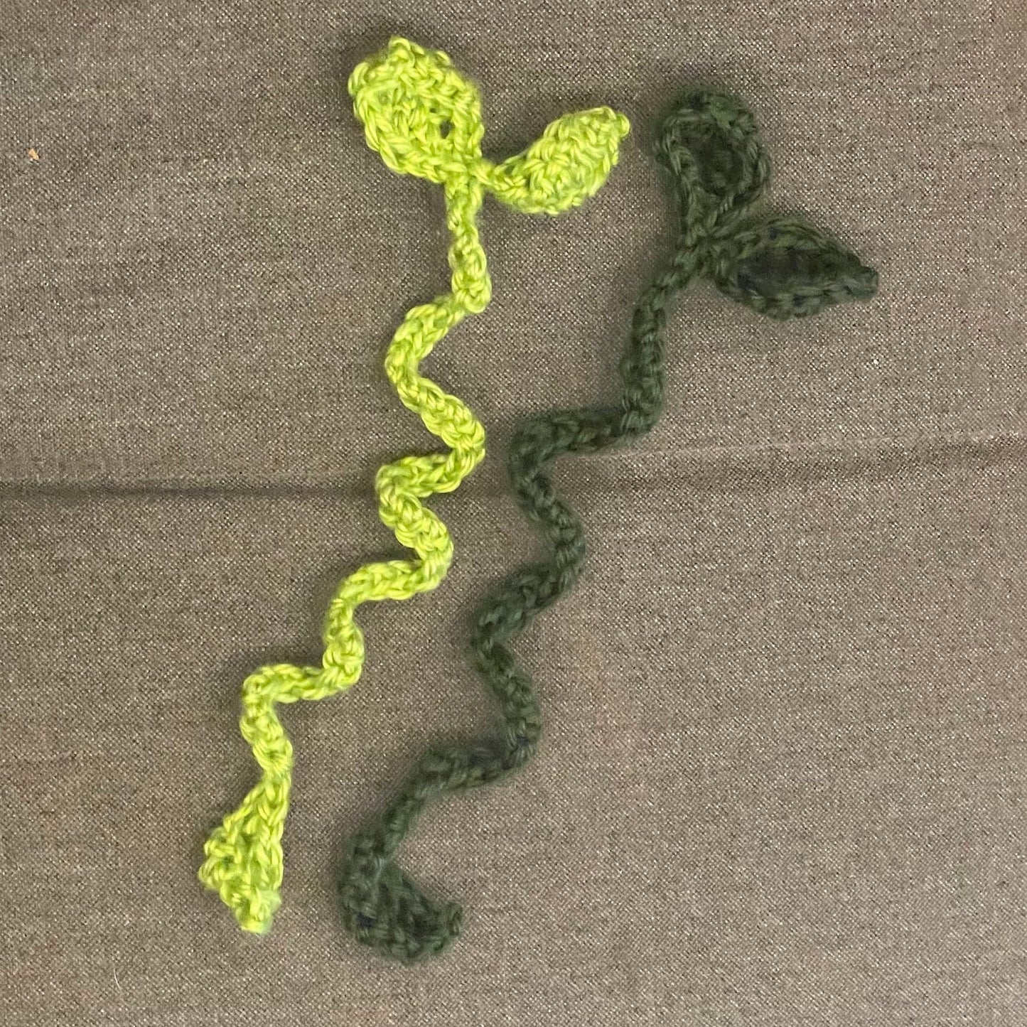 crochet sprout bookmark