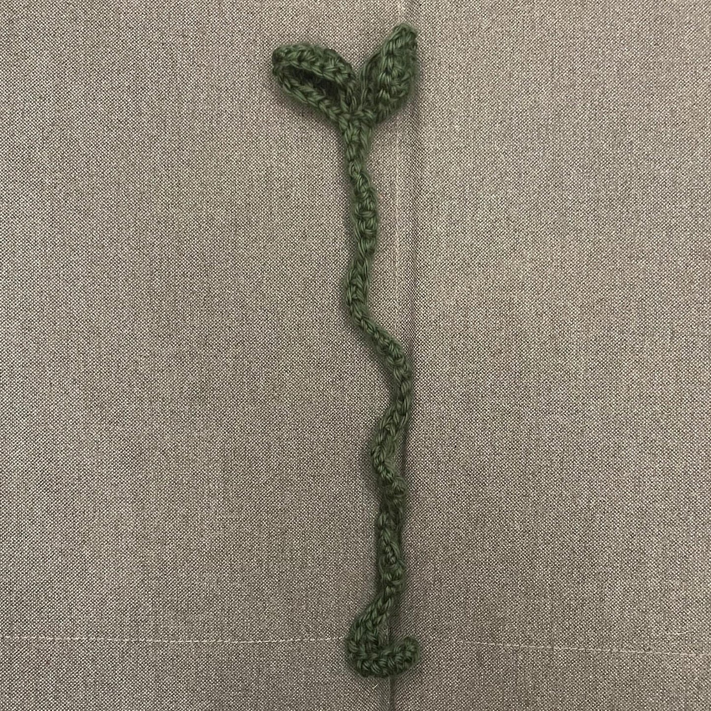 crochet sprout bookmark