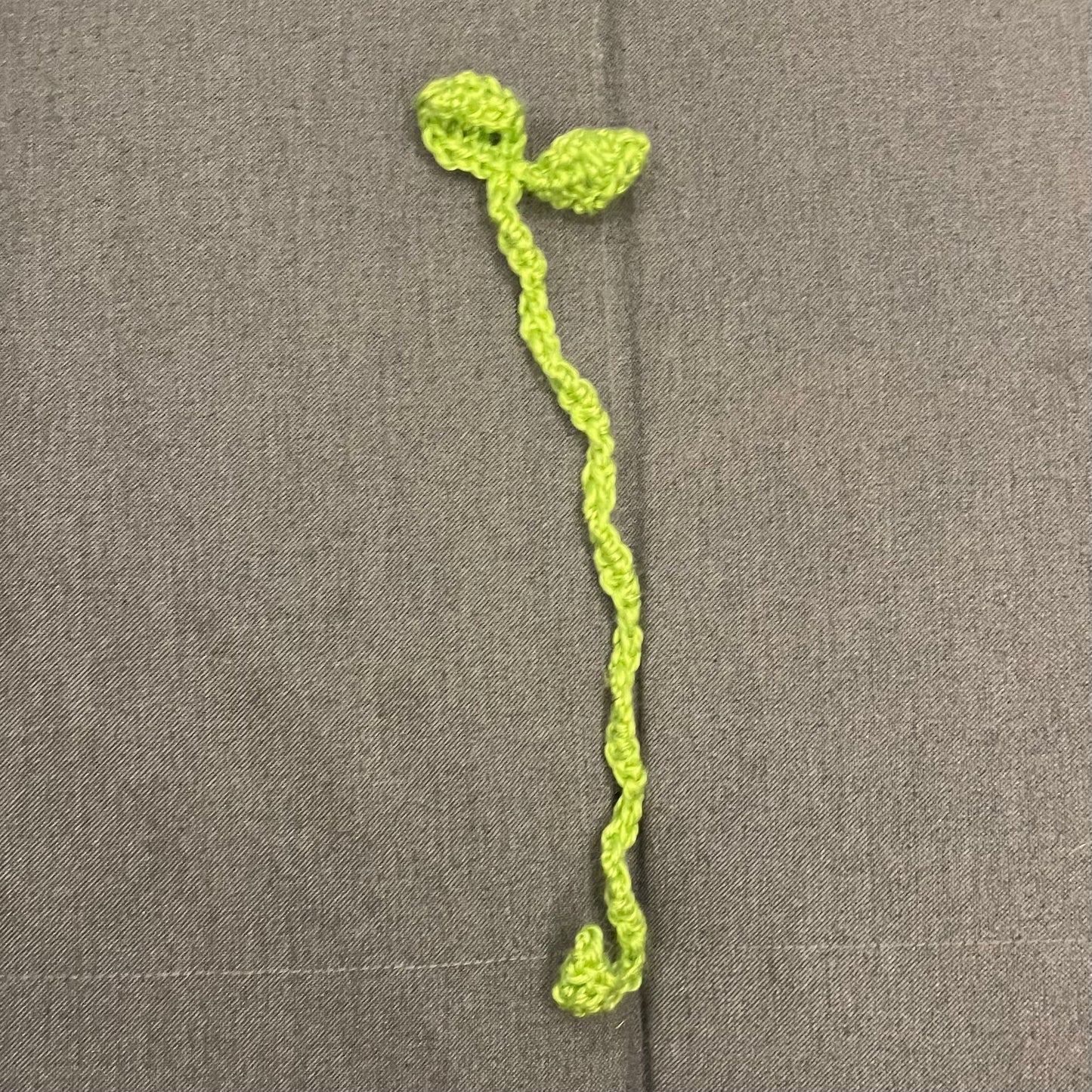 crochet sprout bookmark