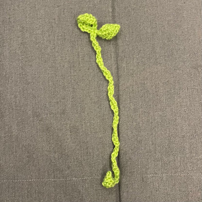 crochet sprout bookmark