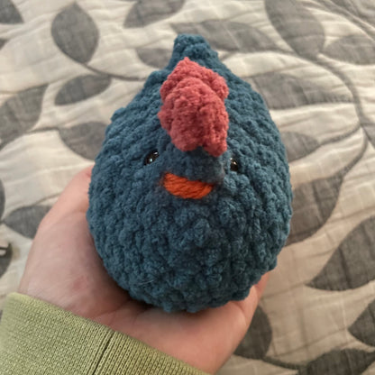 crochet chicken plushie