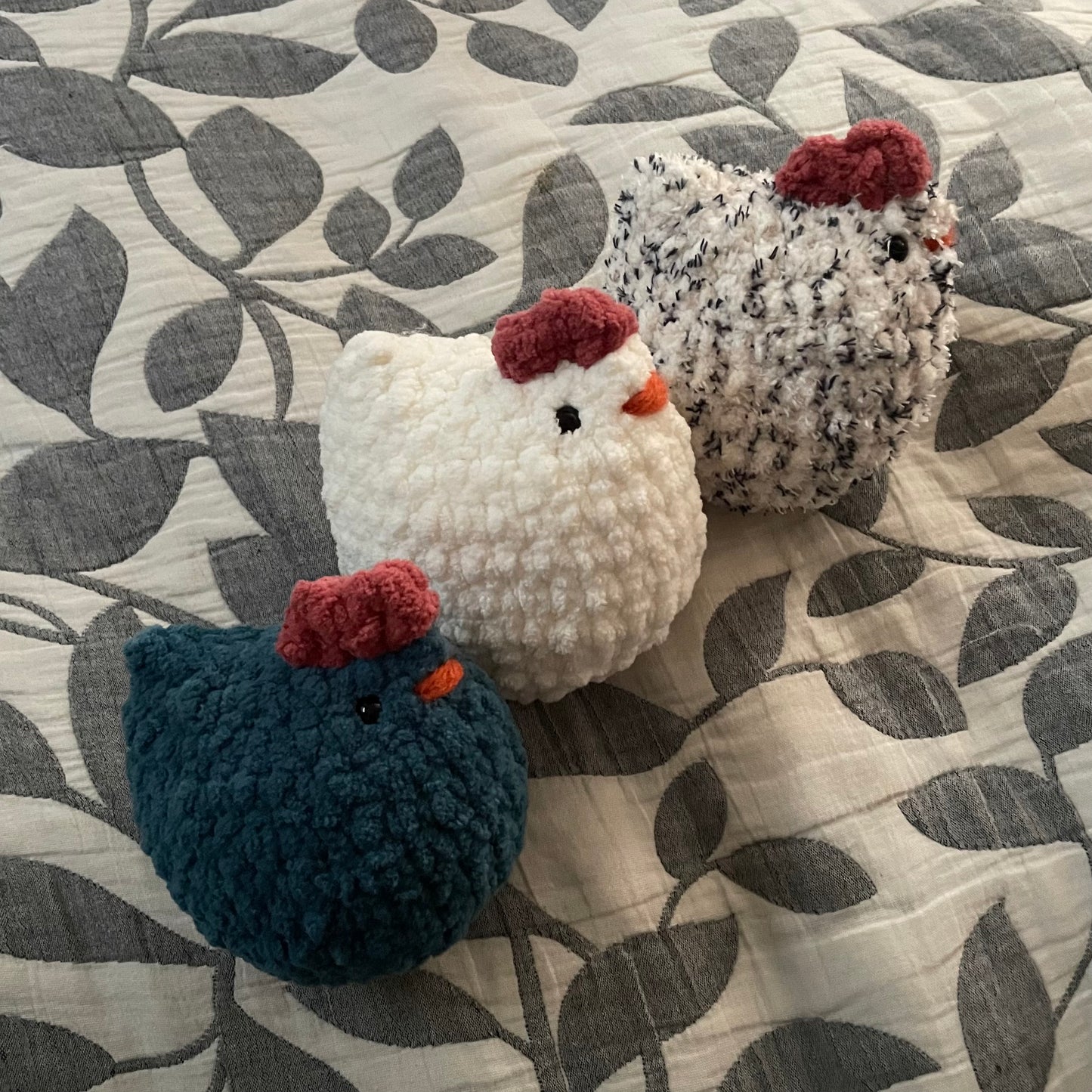 crochet chicken plushie