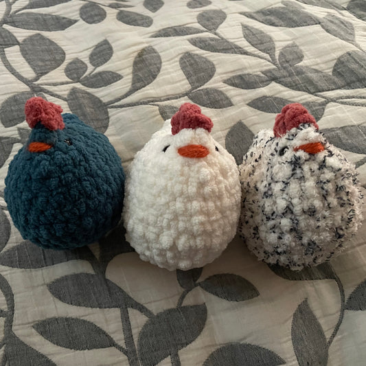 crochet chicken plushie