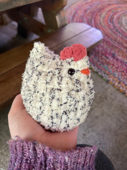 crochet chicken plushie