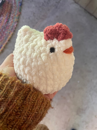 crochet chicken plushie