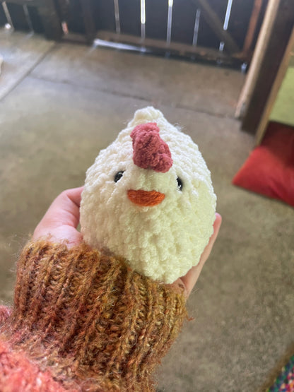 crochet chicken plushie